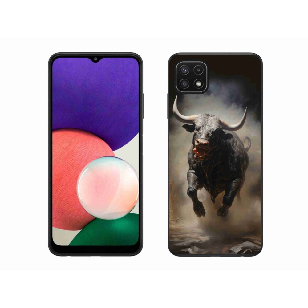 Gél borítás mmCase Samsung Galaxy A22 5G - dühös bika - Samsung Galaxy A22 5G - dühös bika