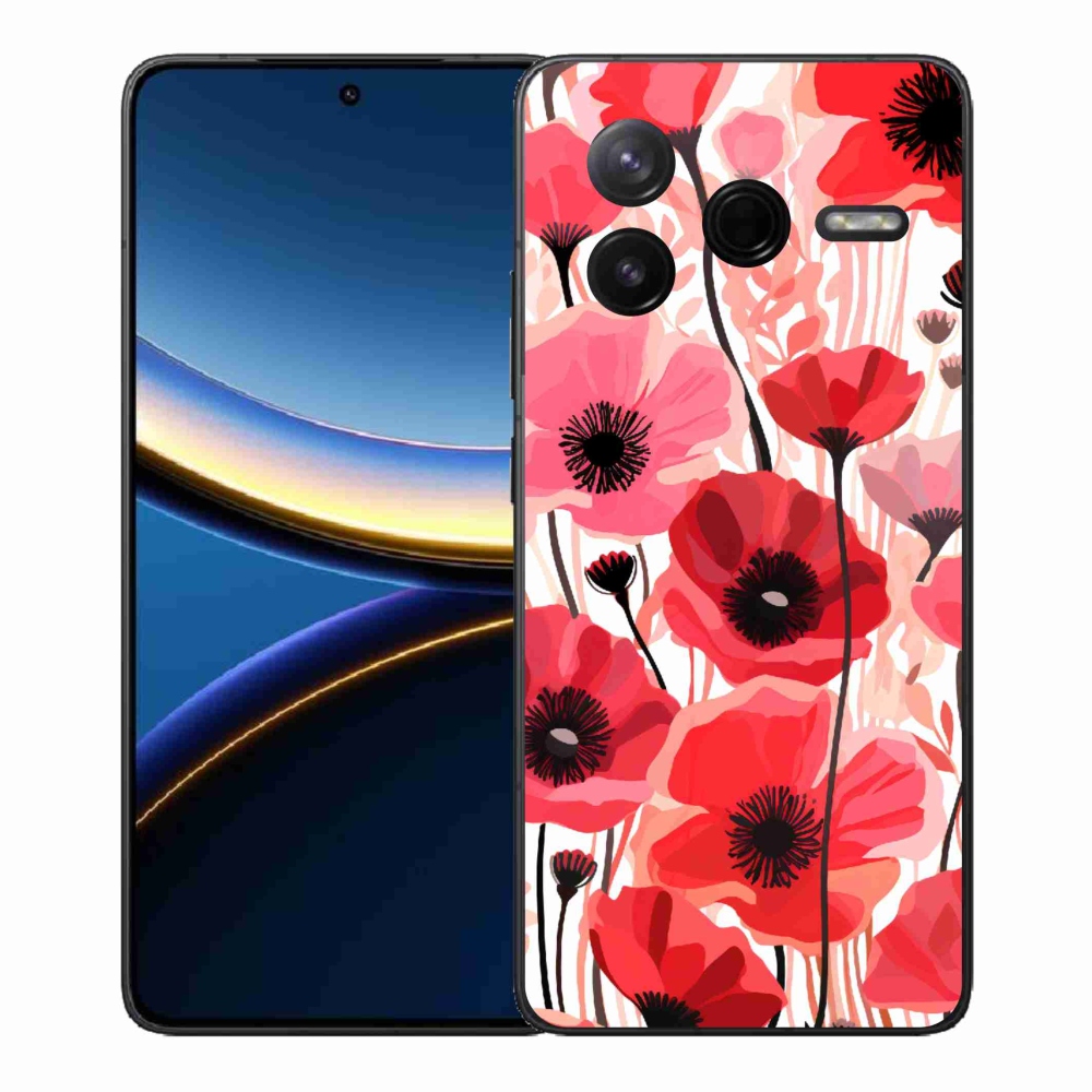 Gél borítás mmCase a Xiaomi Poco F7 Pro számára - mákos 1