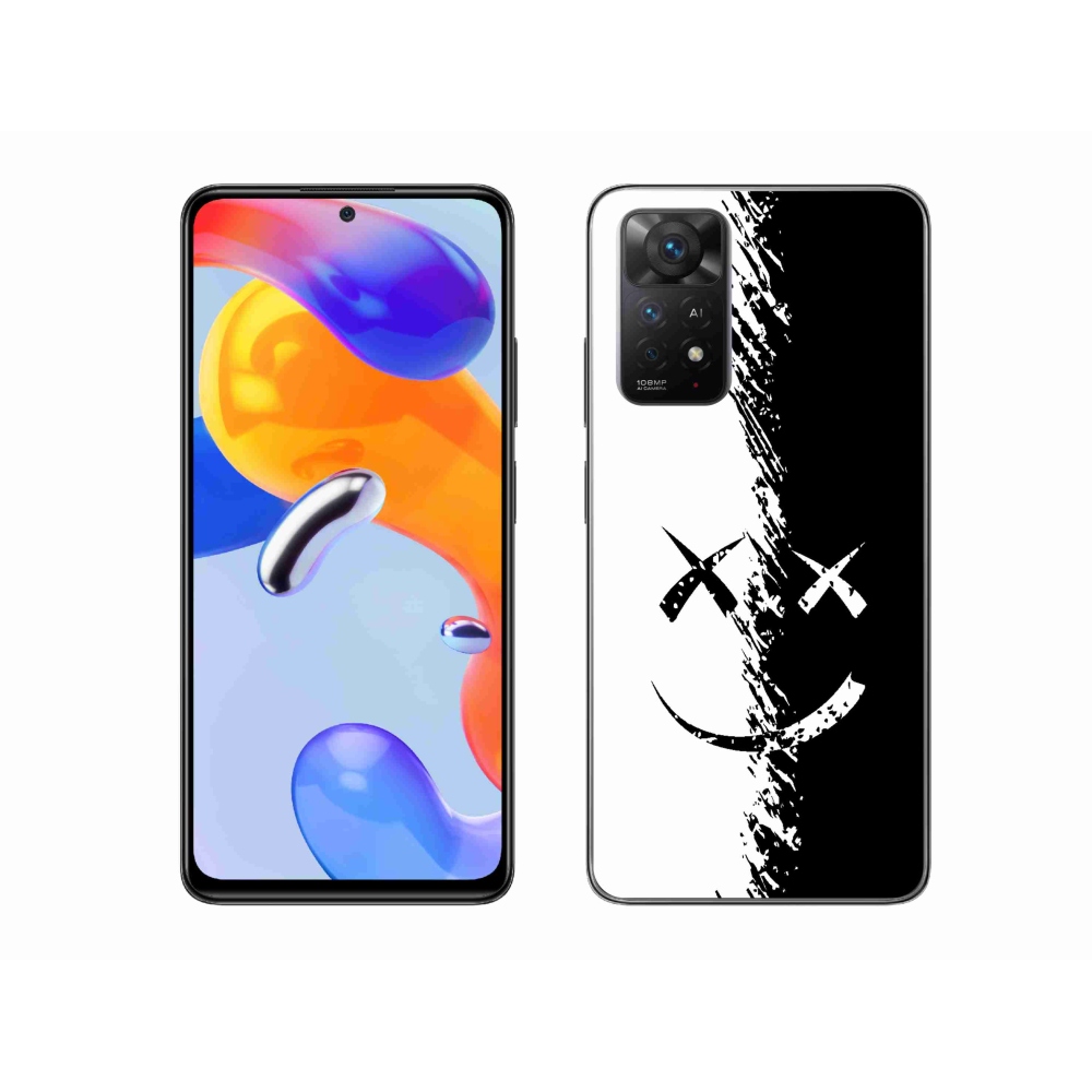 Gél borítás mmCase a Xiaomi Redmi Note 11 Pro 4G/5G számára - fekete és fehér mosolygó