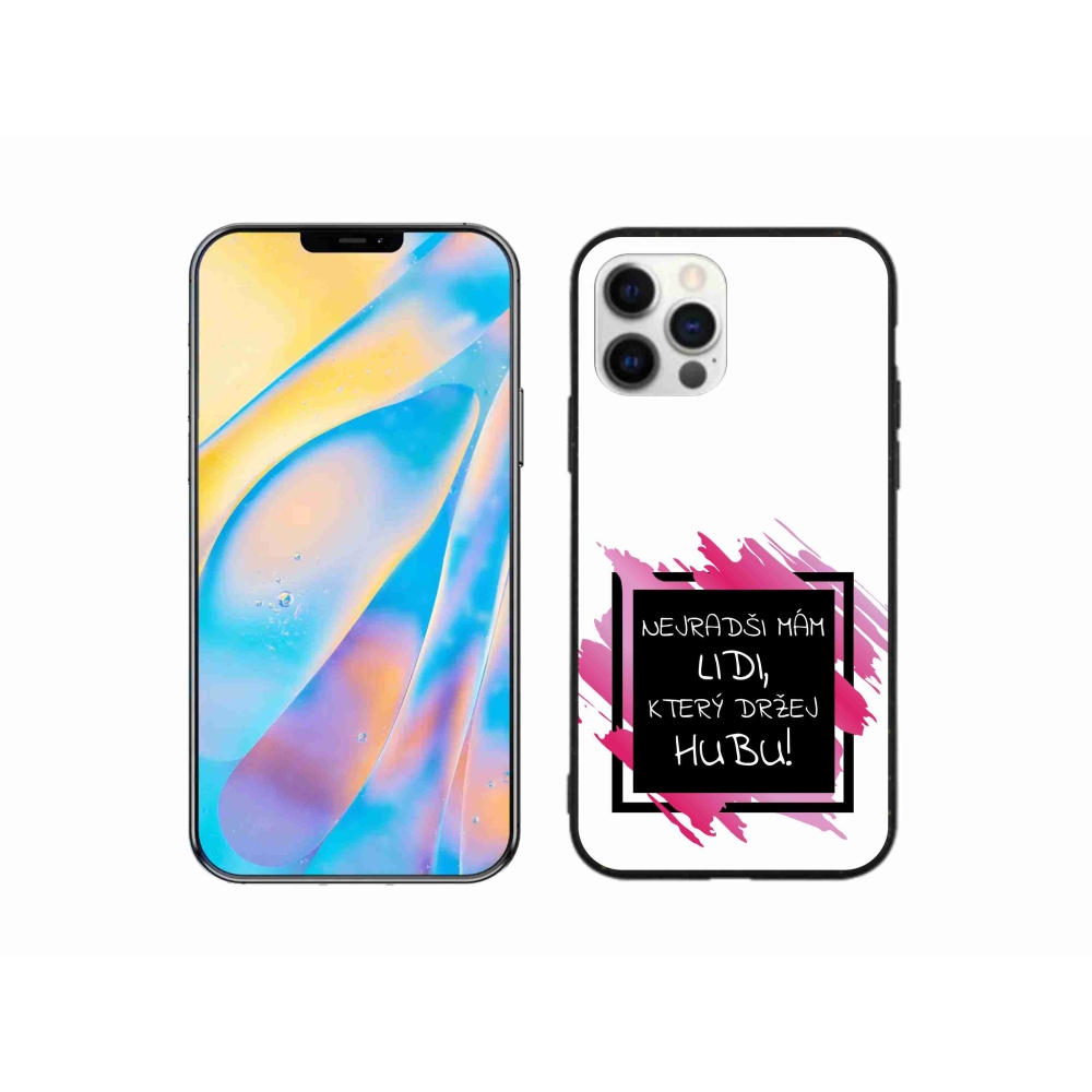Gél borítás mmCase iPhone 12 készülékhez - vicces szöveg 7 fekete-fehér háttérrel