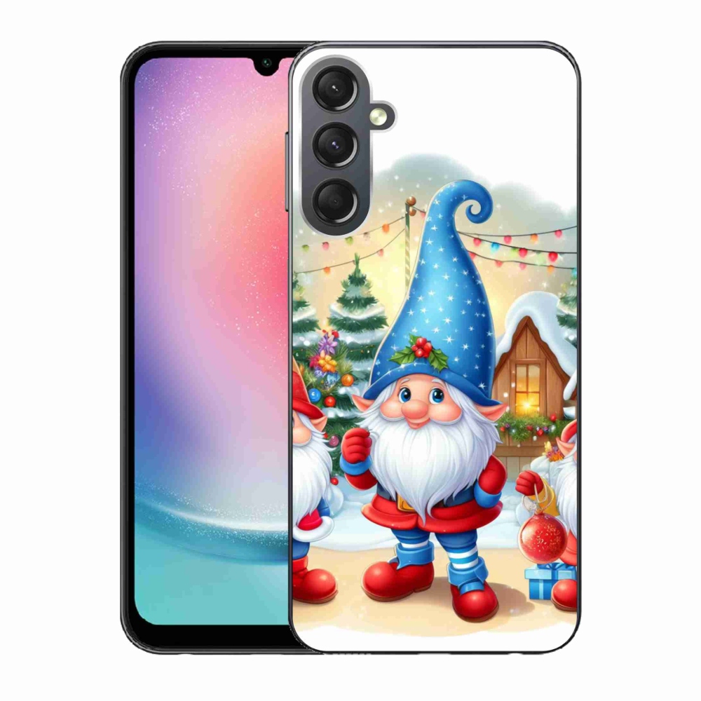 Gél borítás mmCase Samsung Galaxy A24 készülékhez - Karácsonyi manók