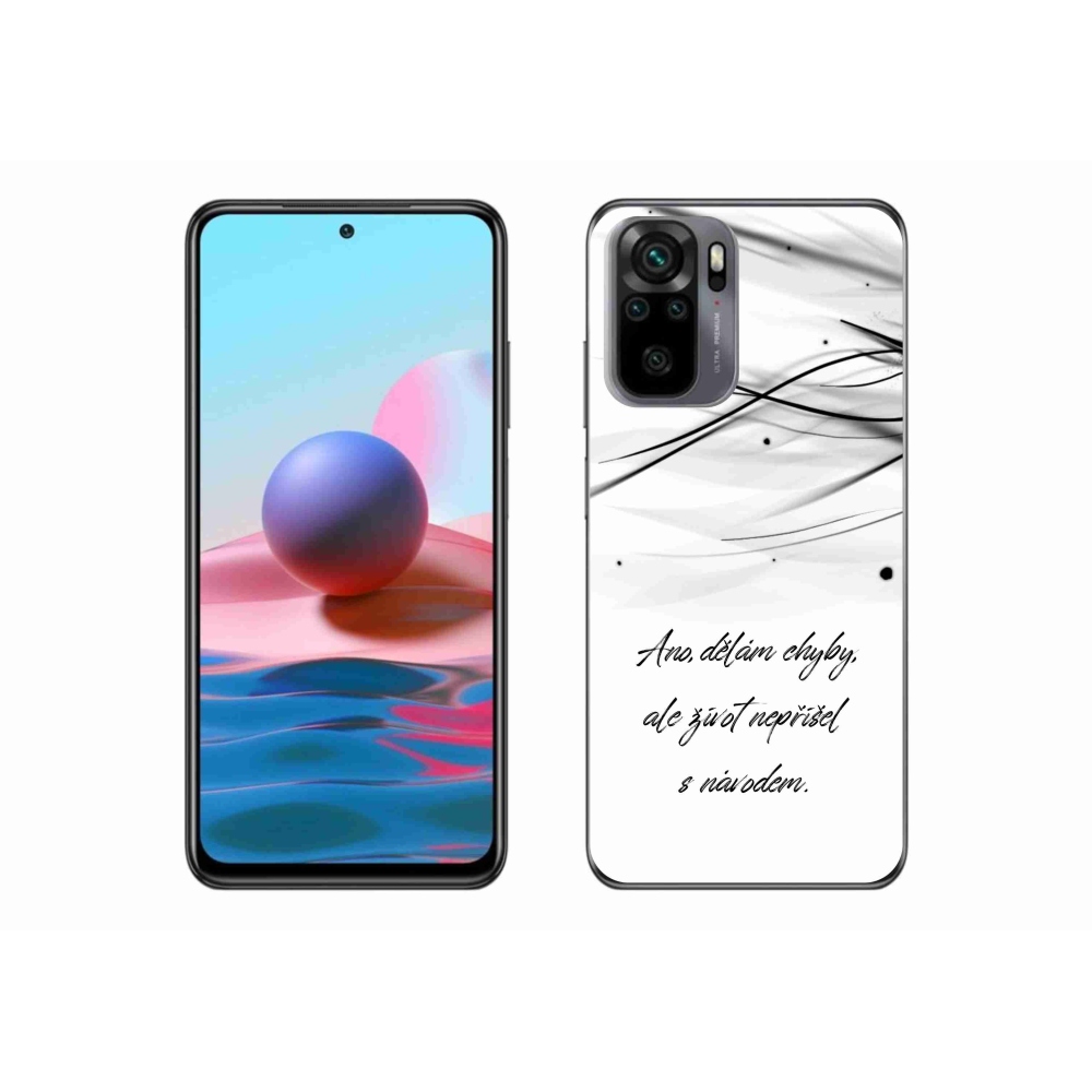Gél borítás mmCase a Xiaomi Redmi Note 10S-hez - idézem fehér háttér