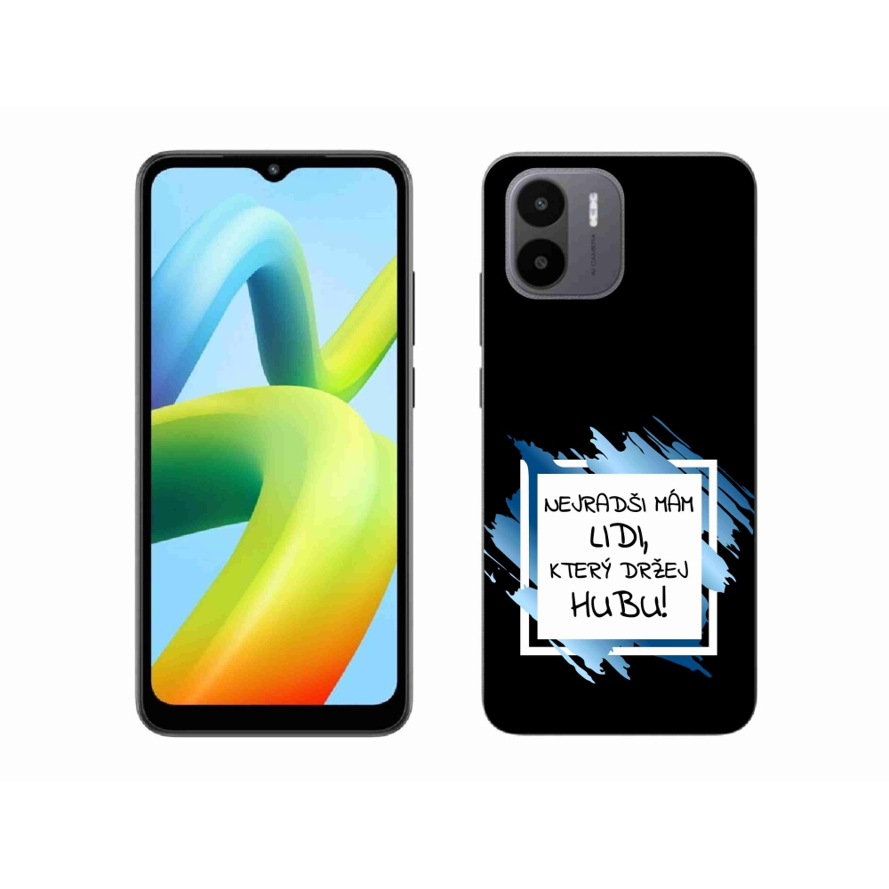 Gél borító mmCase a Xiaomi Redmi A1-hez - vicces szöveg 7 fehér és fekete háttérrel