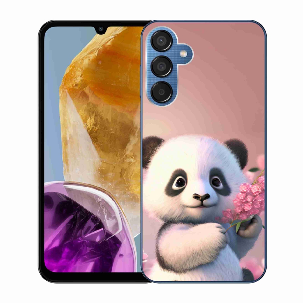 Gél borítás mmCase Samsung Galaxy M15 5G - aranyos panda