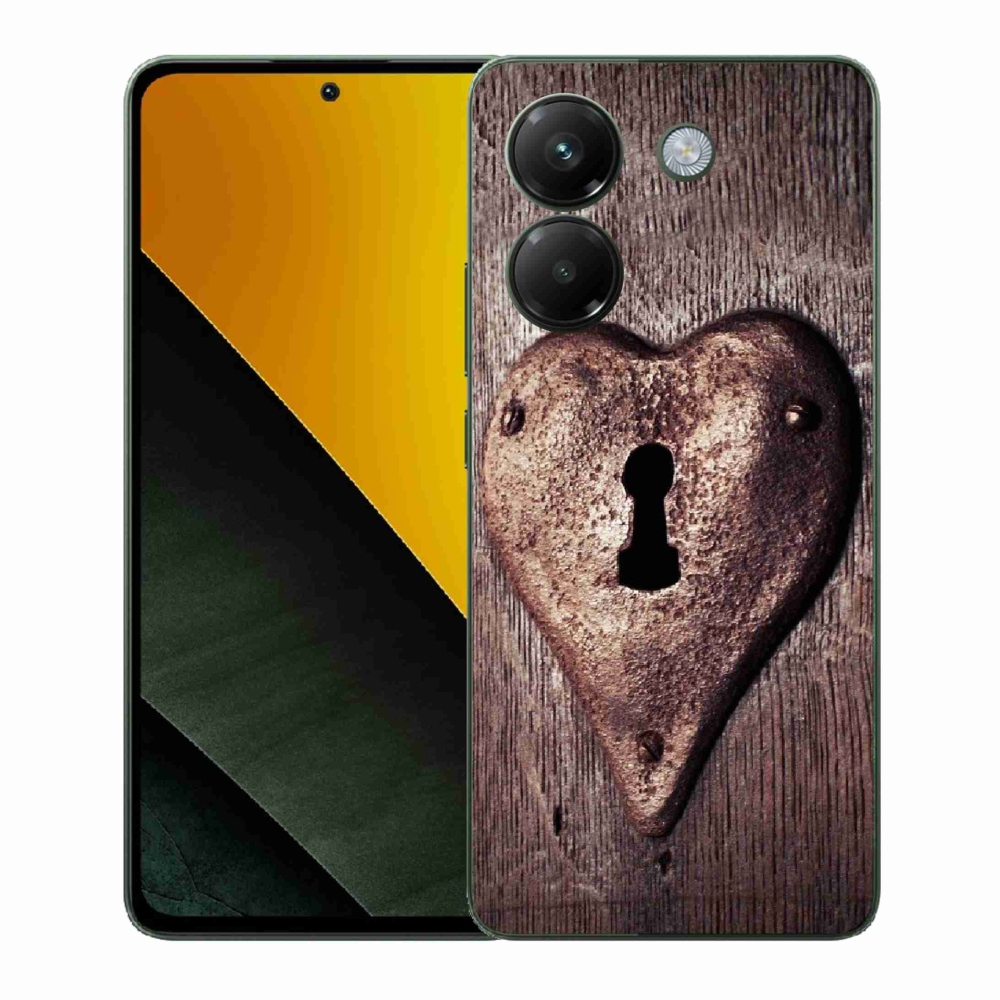 Gél borítás mmCase a Xiaomi Poco M7 Pro 5G számára - szív alakú zár