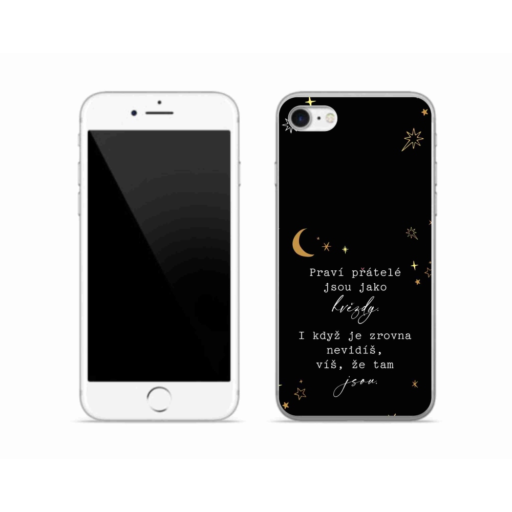 Gél borítás mmCase iPhone SE (2020) - Idézet 6 fekete háttér