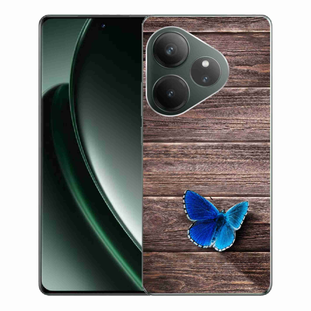Zselés borítás mmCase a Realme GT 6 5G/GT 6T 5G számára - kék pillangó 1