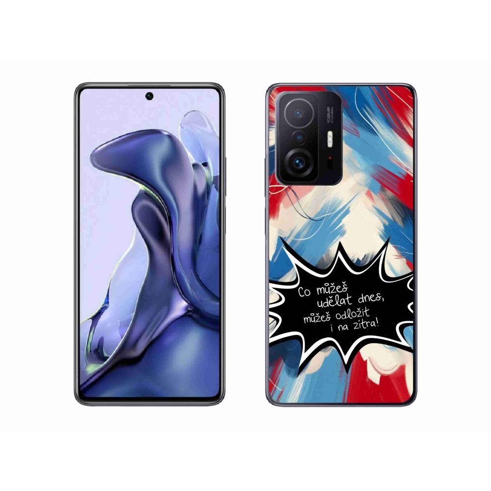 Gél borító mmCase a Xiaomi 11T-hez - vicces szöveg 9 fekete háttér