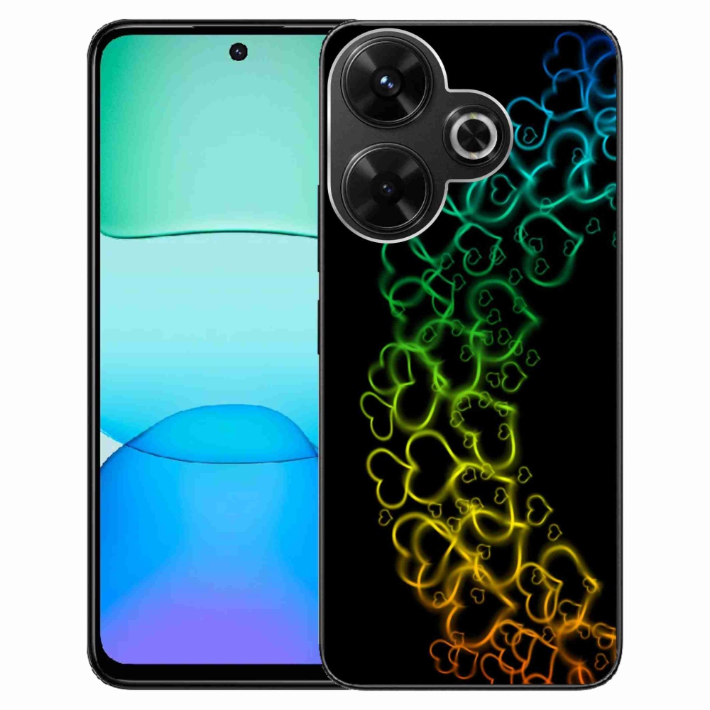 Gél borítás mmCase a Xiaomi Redmi 13 4G/Poco M6 4G számára - színes szívek