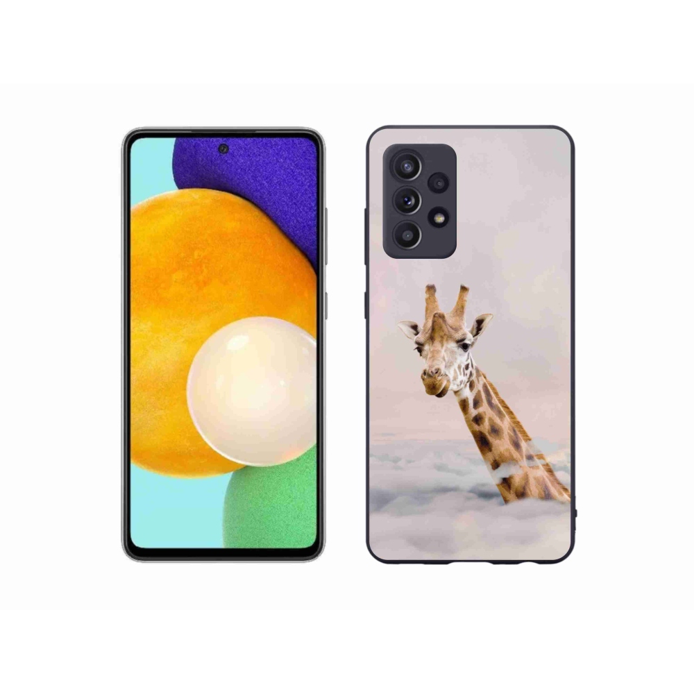 Zselés borítás mmCase Samsung Galaxy A52s 5G - zsiráf a felhők között