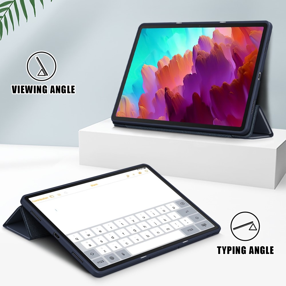 Ügyes záró tok Lenovo Tab P12 táblagéphez - sötétkék
