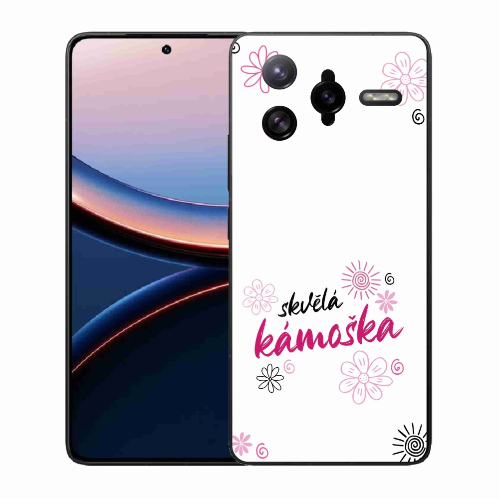 Gél borító mmCase a Xiaomi Poco F7 Ultra - nagyszerű haver fehér háttérrel