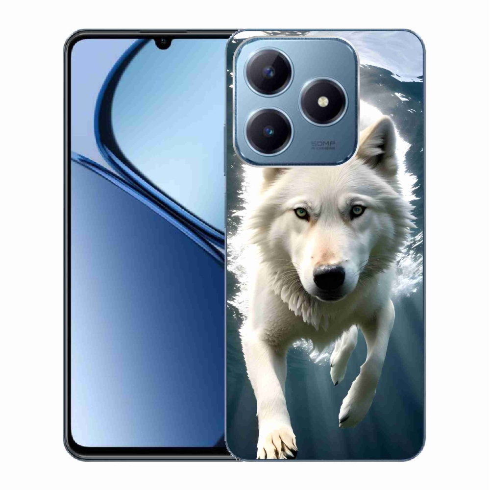 Gél borítás mmCase a Realme C63 készülékhez - fehér farkas