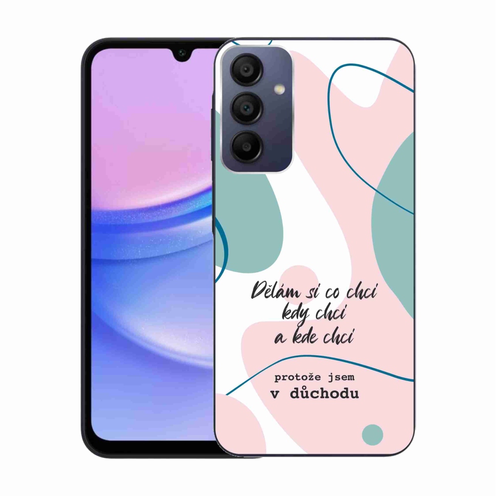 Gél borító mmCase Samsung Galaxy A15 4G/5G készülékhez - vicces szöveg 10 fehér háttér
