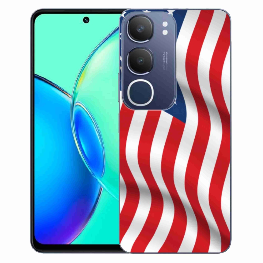 Gél borítás mmCase a Vivo Y19s készülékhez - amerikai zászló