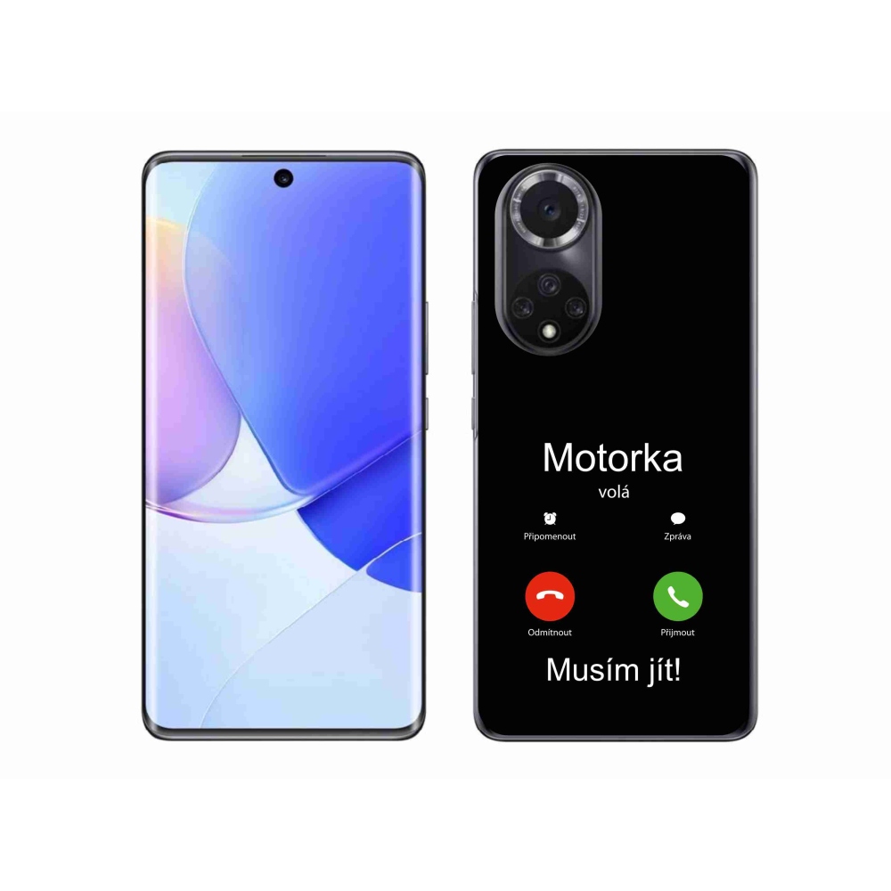 Gél borító mmCase a Huawei Nova 9-en - motoros hívások fekete háttérrel