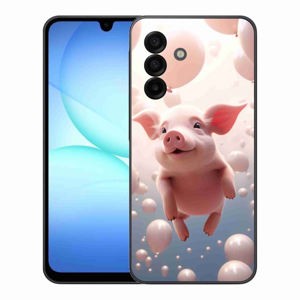 Gél borítás mmCase Samsung Galaxy A17 5G - malacka lufikkal Samsung Galaxy A17 5G-hez