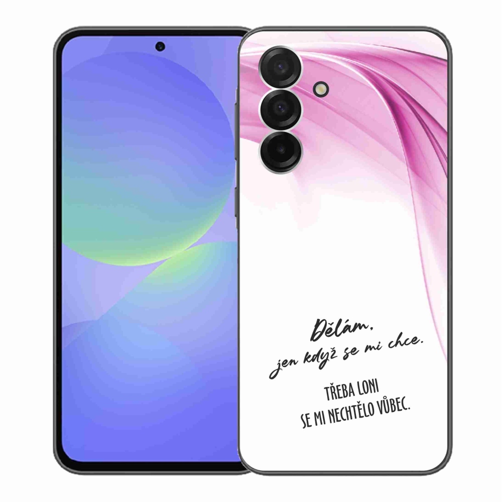 Gél borító mmCase Samsung Galaxy A36 5G - vicces szöveg 12 fehér háttér