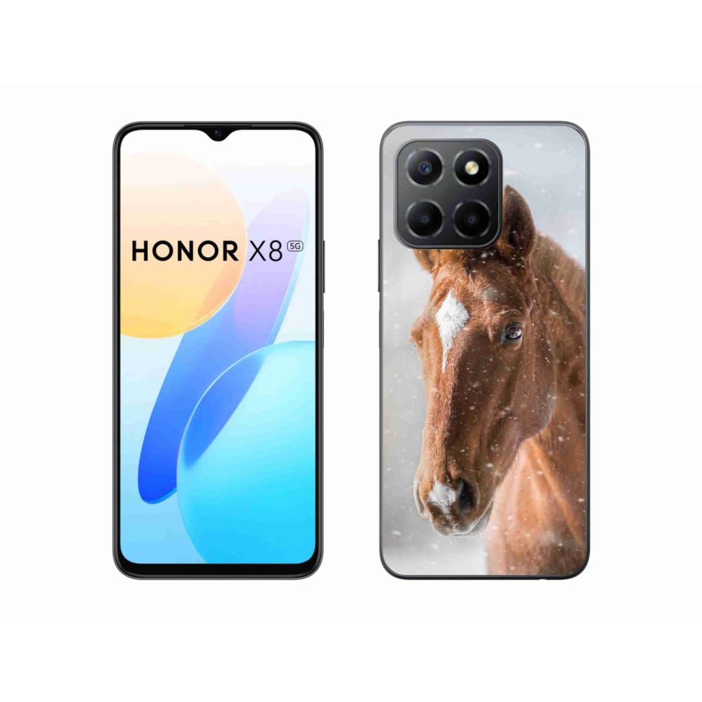 Zselés borítás mmCase a Honor X8 5G-hez - barna ló 2