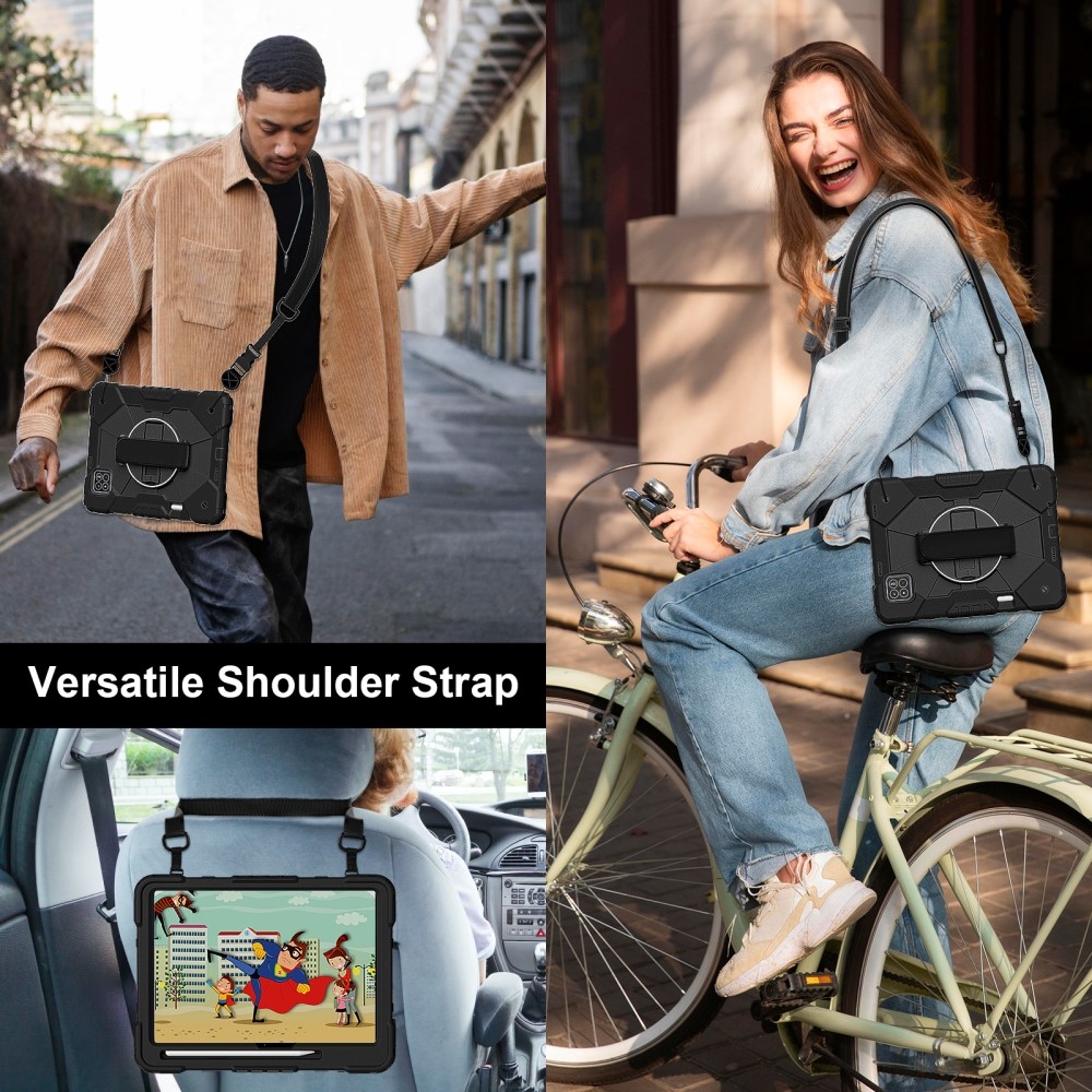 Strapabíró huzat kéztartóval és vállpánttal Xiaomi Pad 7/7 Pro-hoz - fekete