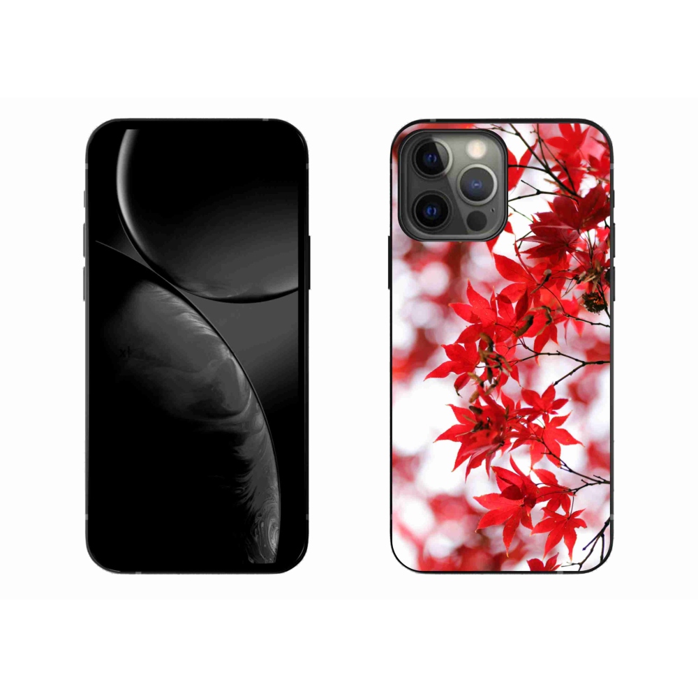 Gél borítás mmCase iPhone 13 Pro Max 6.7 készülékhez - piros levelek