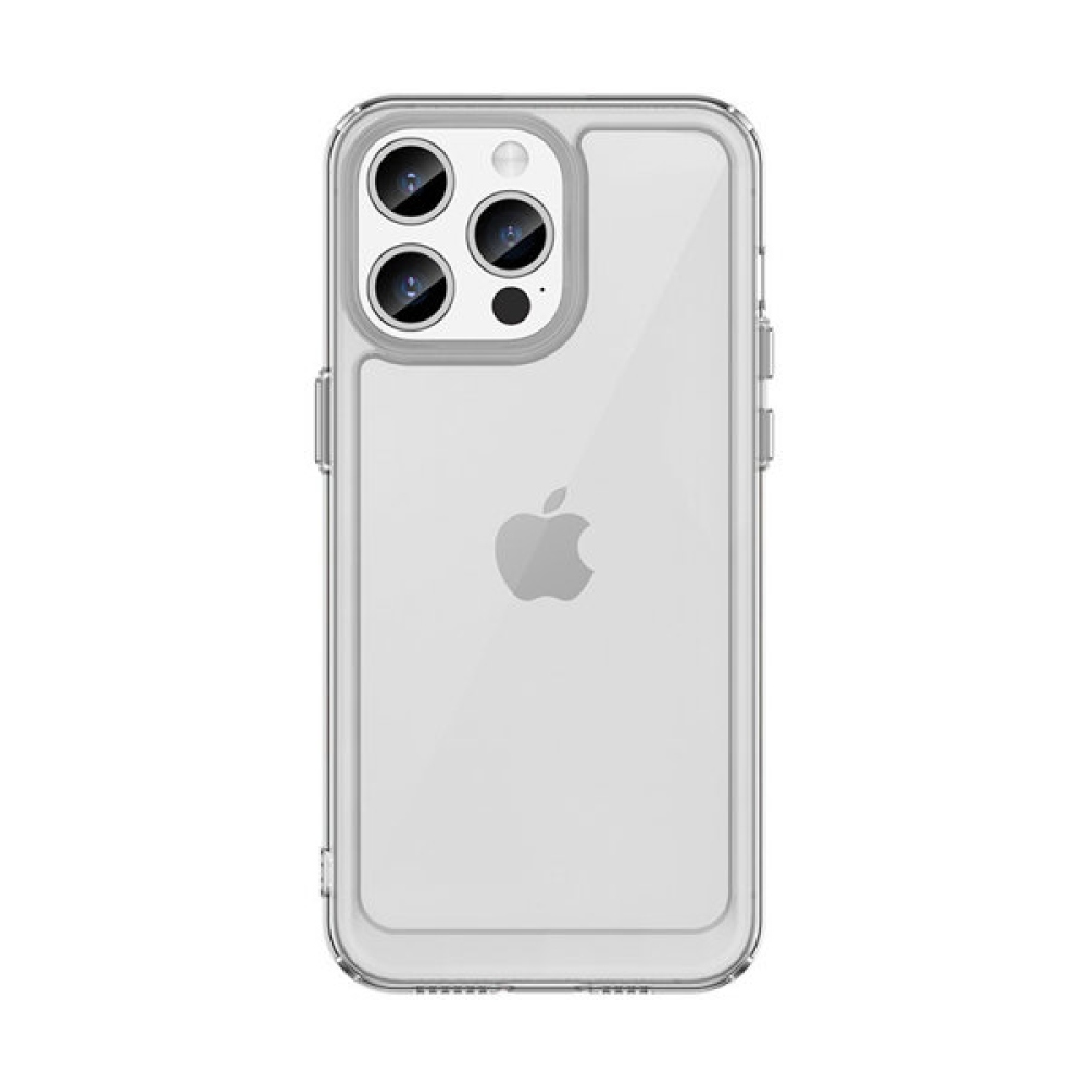 Gél tok fix hátlappal iPhone 15 Pro Max készülékhez - átlátszó