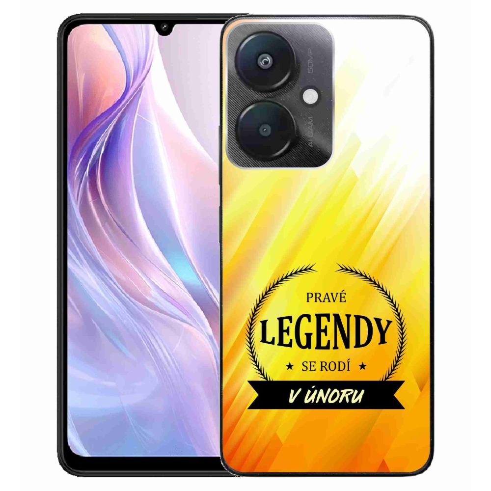 Gél borítás mmCase a Xiaomi Redmi 13C 5G - Legendák februárban sárga háttérrel