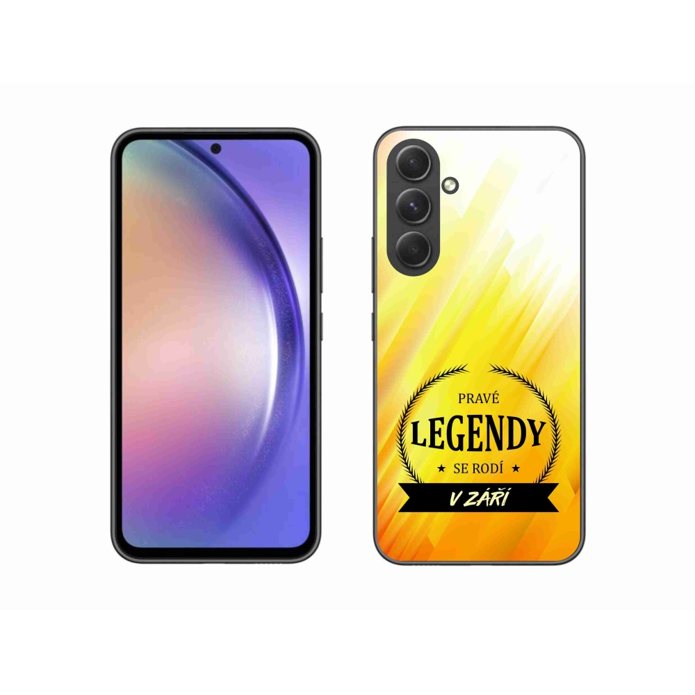 Gél borító mmCase Samsung Galaxy A54 5G - Legendák szeptemberben sárga háttérrel
