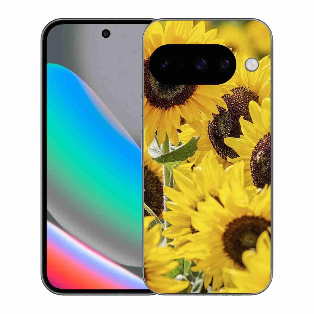 Zselés borítás mmCase a Google Pixel 10 készülékhez - Napraforgó