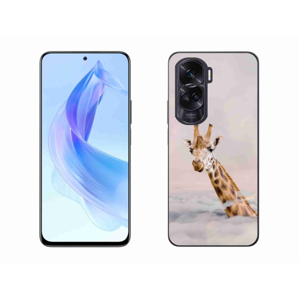 Zselés borítás mmCase a Honor 90 Lite-hoz - zsiráf a felhőkben
