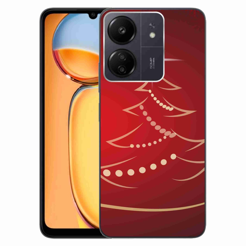 Gél borító mmCase a Xiaomi Poco C65/Redmi 13C - karácsonyfa karikatúra számára