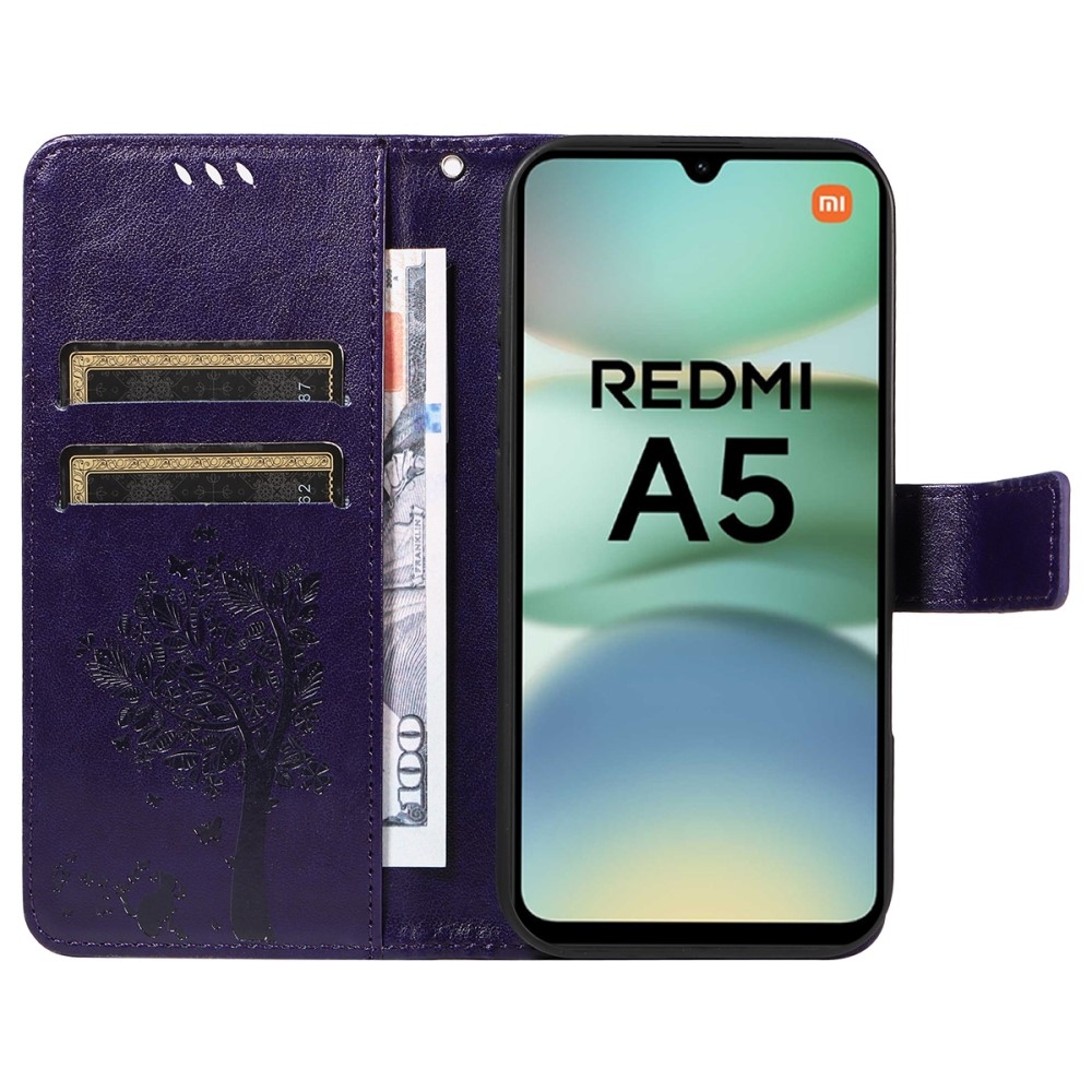 Fák könyve tok Xiaomi Redmi A5 (171.7x77.8x8.3mm) - sötétlila