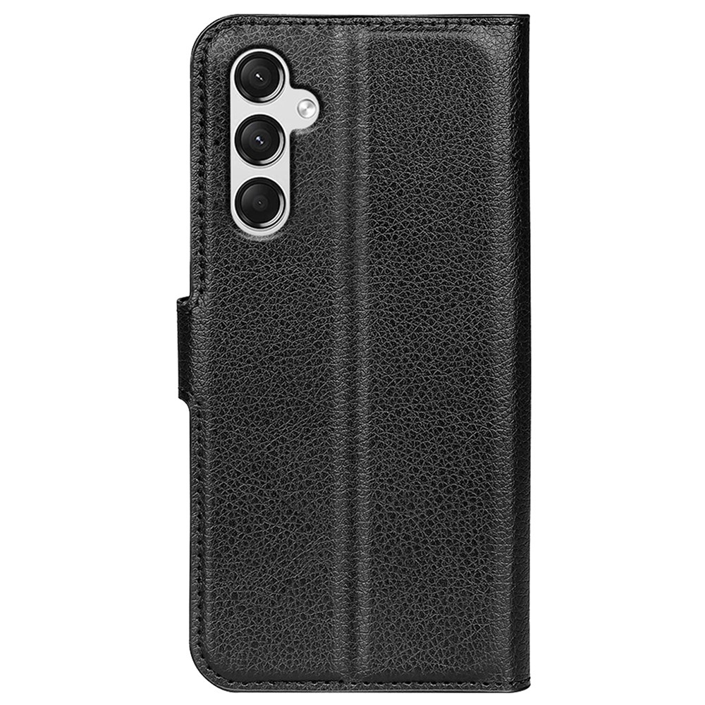 Litchi könyv tok Samsung Galaxy A25 5G - fekete