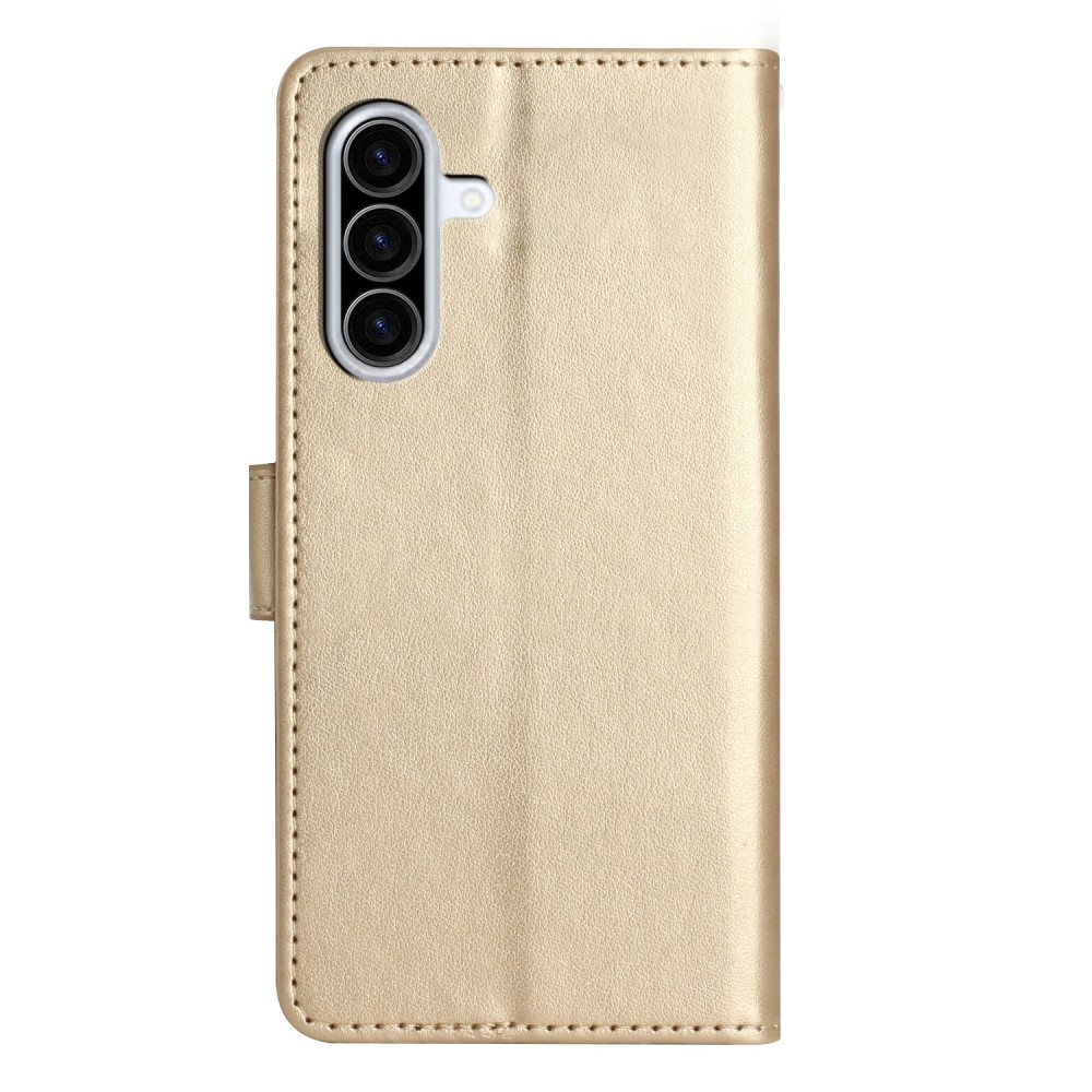 Virágok könyv tok Samsung Galaxy A26 5G - arany színben