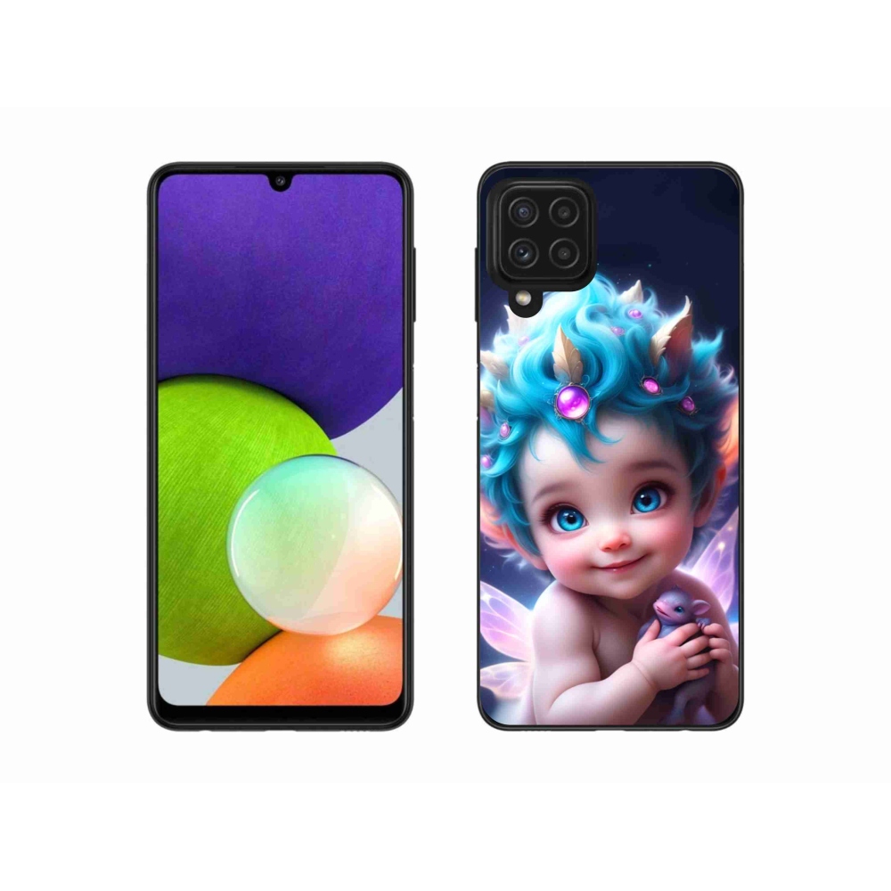 Gél borítás mmCase Samsung Galaxy A22 4G - baba pillangószárnyakkal