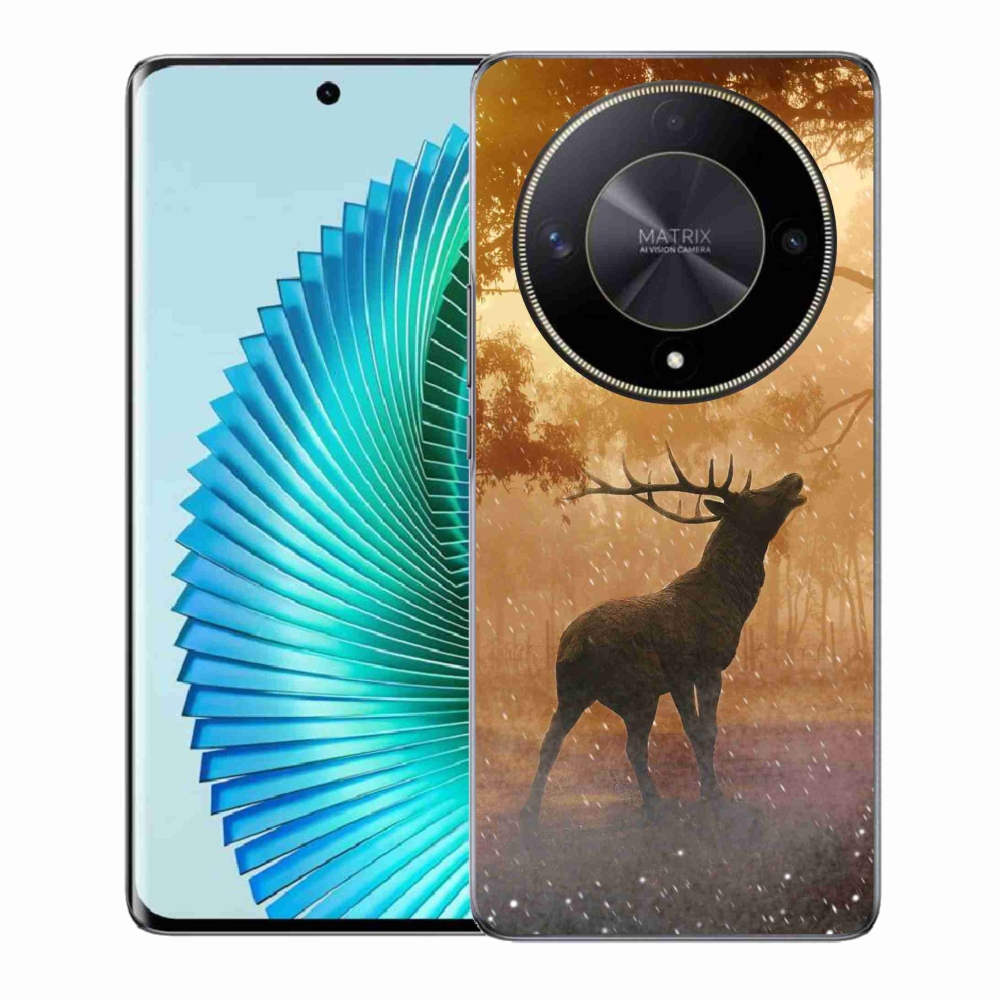 Zselés borítás mmCase a Honor Magic 6 Lite 5G számára - szarvas a vadászaton