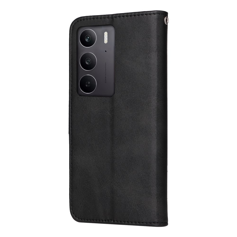 Könyvtáska a Realme 14x 5G/Realme C75 készülékhez - fekete