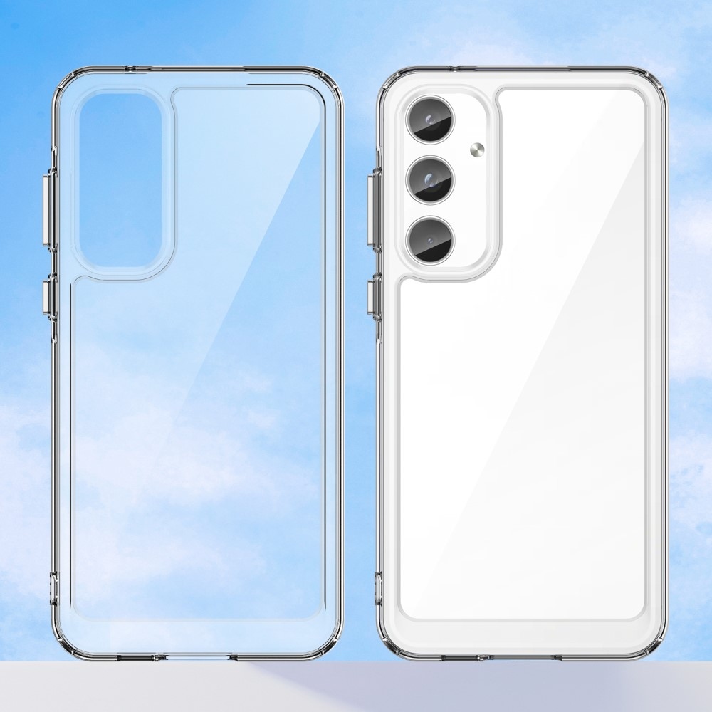 Gél tok kemény hátlappal a Samsung Galaxy A55 5G készülékhez - átlátszó