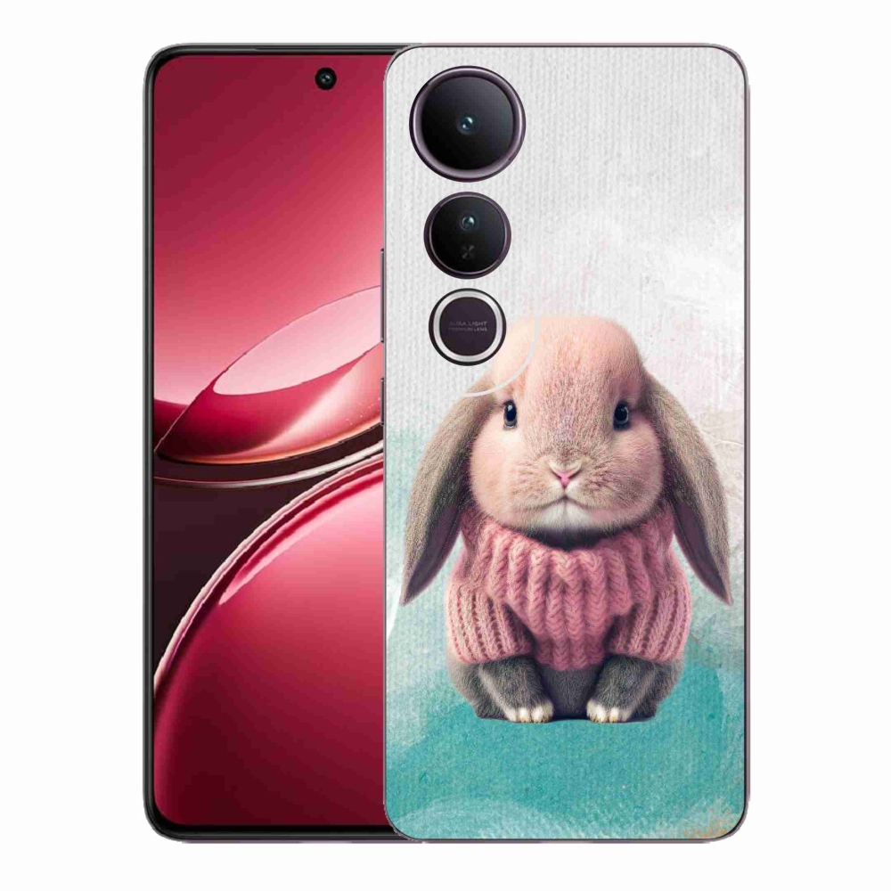 Gél borítás mmCase a Vivo V50 Lite 4G/5G-hez - nyúl pulóverben