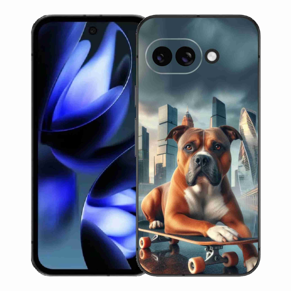 Gél borítás mmCase a Google Pixel 9a számára - kutya gördeszkán