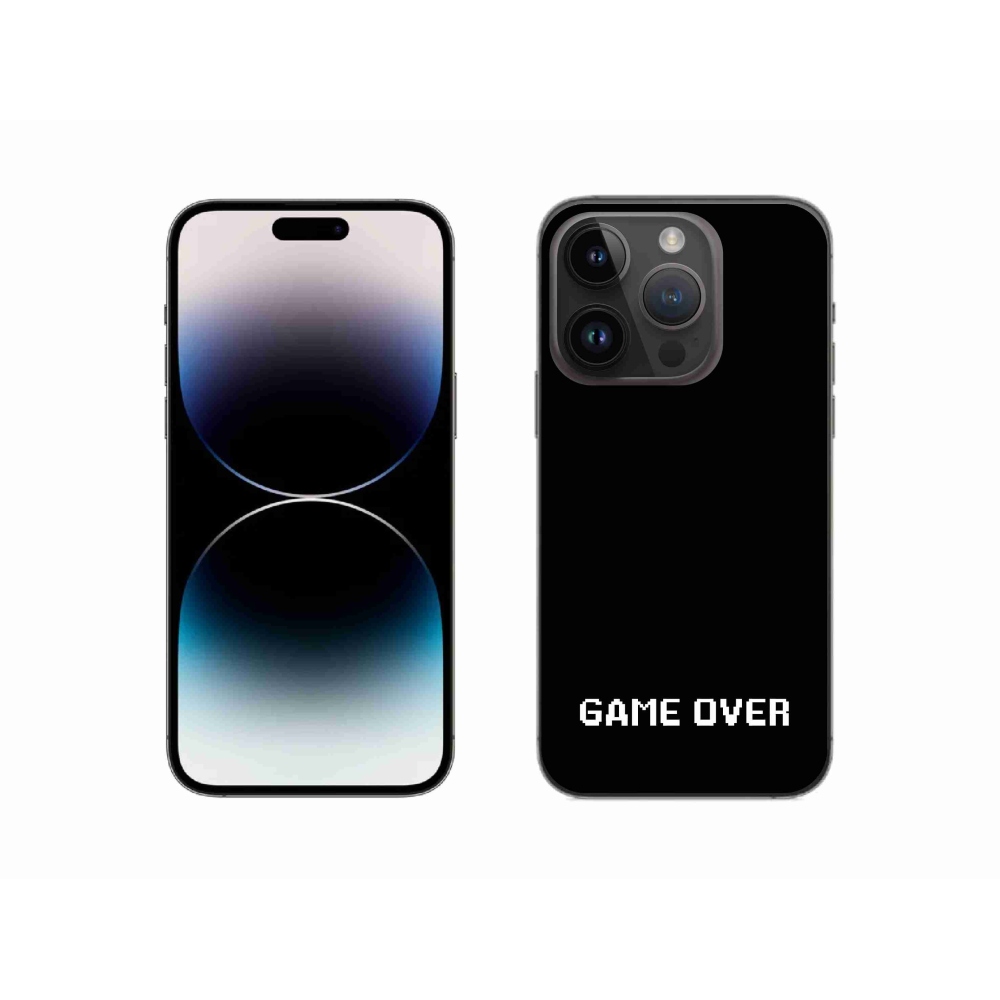 Zselés borítás mmCase iPhone 14 Pro 6.1 készülékhez - játék fekete háttéren