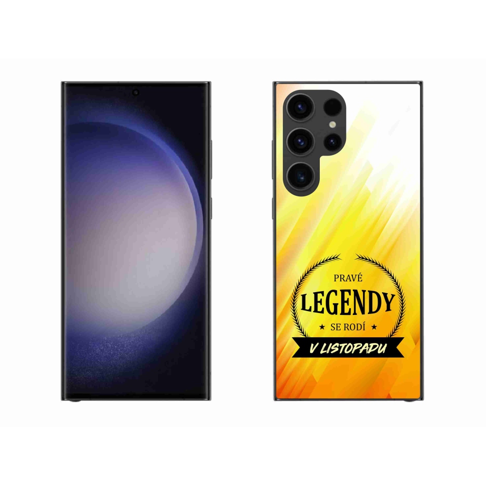 Gél borítás mmCase Samsung Galaxy S23 Ultra 5G Ultra - Legendák novemberben sárga háttérrel