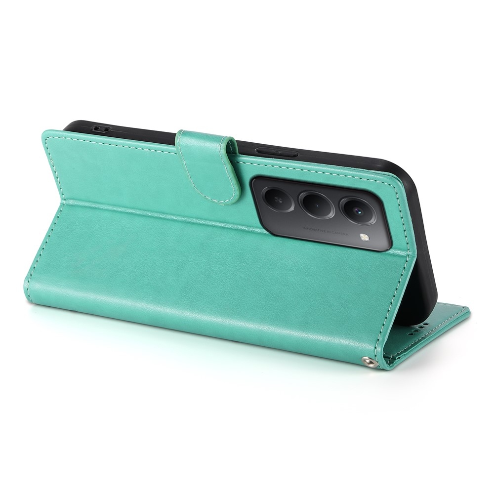 Virágos könyvtáska Xiaomi Redmi 15 5G (169mm) - teáskék színben