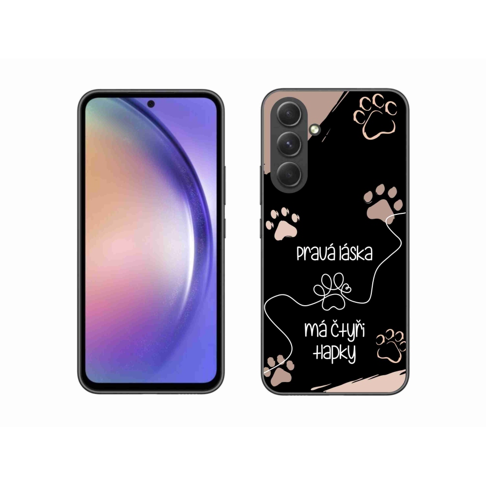 Gél borítás mmCase Samsung Galaxy A54 5G - kutya motívum 1 fekete háttér
