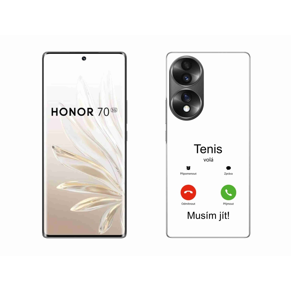 Gél borító mmCase a Honor 70-hez - tenisz hívások fehér háttérrel