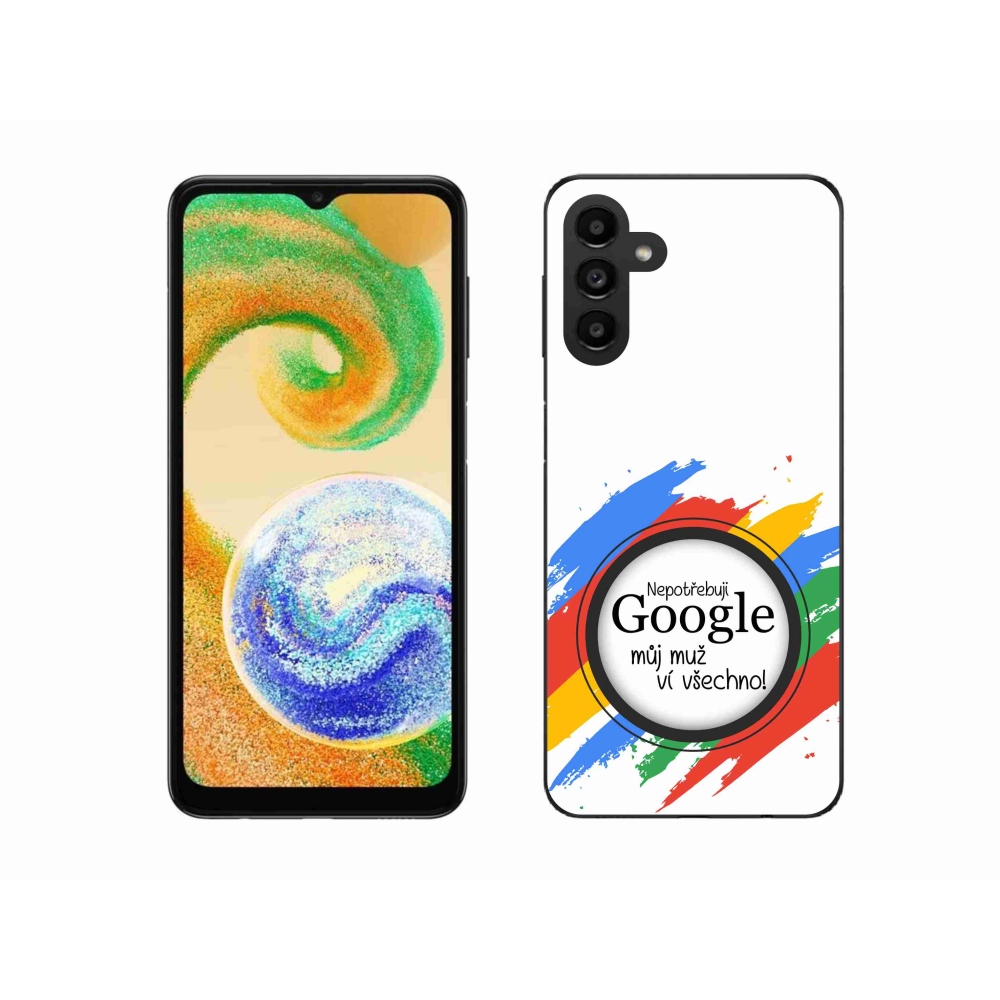 Gél borító mmCase Samsung Galaxy A04s (164.7x76.7x9.1mm) - az ember mindent tud fehér háttérrel