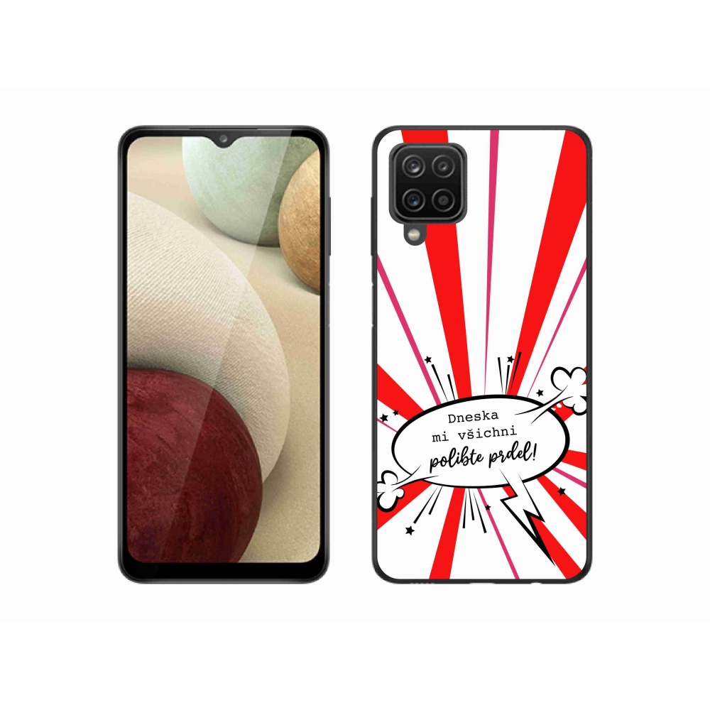 Gél borító mmCase Samsung Galaxy M12 - vicces szöveg 15 fehér háttérrel