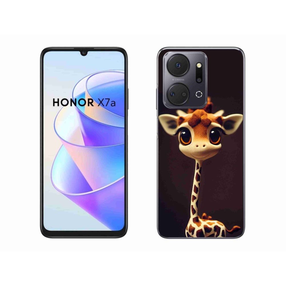 Zselés borítás mmCase a Honor X7a készülékhez - kis zsiráf