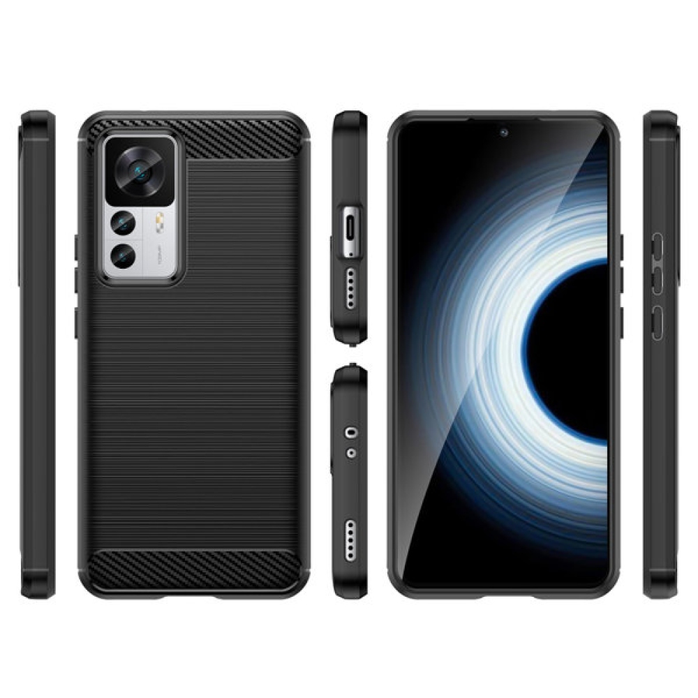 Szénálló zselés tok Xiaomi 12T/12T Pro készülékhez - fekete
