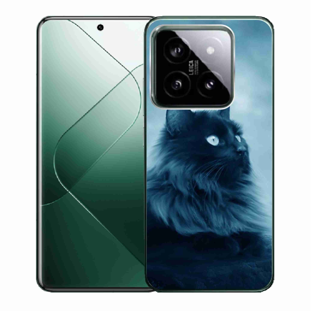 Gél tok mmCase a Xiaomi 14-hez - fekete macska 1